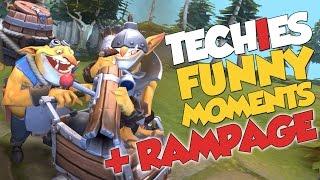 DotA 2 - Techies Funny Moments + RAMPAGE! & Monthly Giveaway!