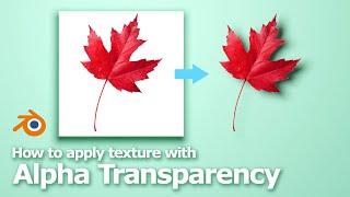 Blender Image Texture Alpha Transparency | 3D Maple Leaf | Basic for Beginners