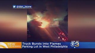 Amazon Treasure Truck Bursts Into Flames In West Philadelphia Parking Lot