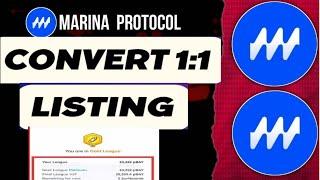 Marina Protocol airdrop Listing claiming Point Convert Ratio update