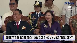 Duterte to Robredo: I love seeing my Vice President