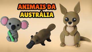  ESPECIAL ANIMAIS DA AUSTRÁLIA Compilado - Tutorial Biscuit, Pasta Americana, Clay, Plastilina