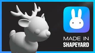 Best 3D Modeling App iPad – Deer with Shapeyard