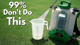 Backpack Sprayers - You won't get the best result without doing this