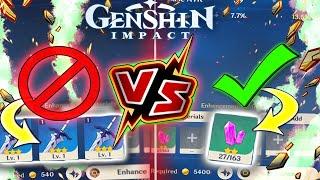 DON'T MAKE THIS MISTAKE! DO'S & DONT'S OF WEAPON ENHANCEMENT AND REFINEMENT GUIDE!! | Genshin Impact