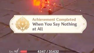 EASY "when you say nothing at all" achievement | genshin 3.6