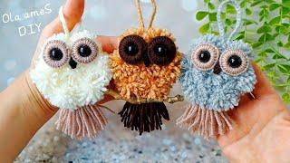 It's so Cute ️ Easy Owl Making Idea with Yarn - You will Love these Owlets !! DIY Woolen Crafts