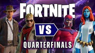 Indiana Jones & Lt. Aldo Raine vs Magneto & Mystique in Fortnite | Quarterfinals - Game 4