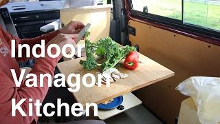 VW Vanagon - How to Cook Indoors with a Doorway Kitchen