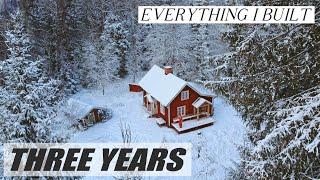 THREE YEARS Transforming a cheap cottage in the Swedish woods alone