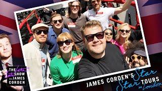 'Dark Phoenix' Cast Tours London in a Double Decker - #LateLateLondon