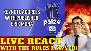Will we get new Pathfinder 2e classes? LIVE REACT to Paizo's GenCon keynote with The Rules Lawyer!