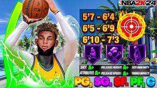 BEST JUMPSHOTS For Every HEIGHT & 3PT RATING on NBA 2K24! Never Miss Again
