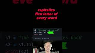 Capitalize first letter of every word in Python string  #python #shorts