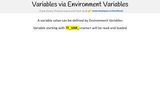 Terraform — Variables vs Environment Variables