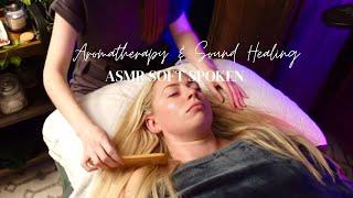 ASMR Soft Spoken Relaxing Aromatherapy Session on Beautiful Becca| Hair Play, Singing Bowl & More AD