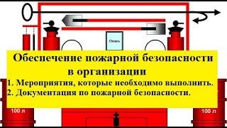 Обеспечение пожарной безопасности в организации. 1. Мероприятия по ПБ. 2. Документация по ПБ