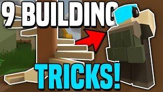 9 Cool Building Tricks! - Invisible ladder and MORE! (Unturned)