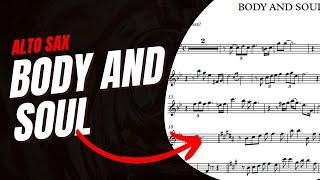 BODY AND SOUL | JAZZ STANDARD  | ALTO SAX TRANSCRIPTION