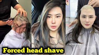 Crying Beautiful Girl Forced Head Shave 2024 || Forced Head Shave || Force Head Shave 2024 ||