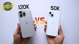 iPhone 15 vs 15 Pro Max Speed Test in 2024  | Big Difference? (HINDI)