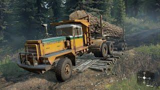 Transporting a sequoia tree Part III - SnowRunner | Thrustmaster TMX gameplay