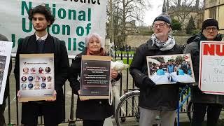 Oxford NUJ vigil for Gaza's journalists