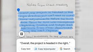 Copy And Paste Handwritten Notes To Your Computer | Google Lens