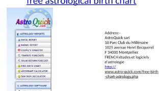 free astrology birth chart, analysis and calculator