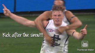 Jack Newnes kick after the siren