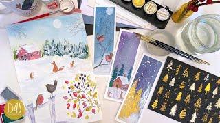 Discover KURETAKE Gansai Tambi paints with me PLUS  - Whimsical Ideas for Holiday Cards and Gifts