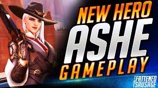 NEW HERO "Ashe" Gameplay ft Jeff Kaplan & Emongg