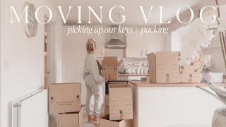 MOVING VLOG #2 | packing our entire home + picking up our keys!