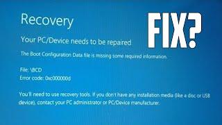 How To Fix Windows 10 Error Code 0xc000000d[Solved]