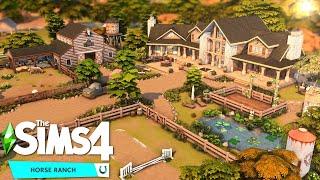 BIG FAMILY RANCH & FARM || Horse ranch pack || The Sims 4  Speed Build - NO CC