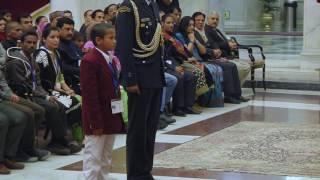 The 2016 National Bravery Awards winning children called on President Mukherjee