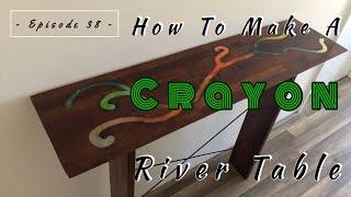 How To Make A Crayon River // DIY Table