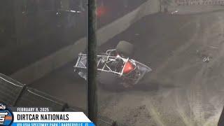 Bill Balog Hard Roll Over at Volusia Speedway | World Of Outlaw Sprint Cars