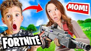 8 YEAR OLD PLAYS FORTNITE WITH HIS MOM (BAD IDEA)