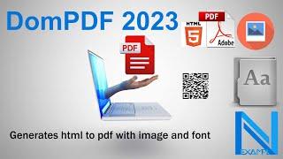 DomPDF 2023 ! Generates html to pdf with image and font