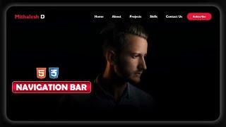 Navbar Design Using HTML and CSS Only