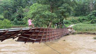 Lũ Lụt Kinh Hoàng Tại Hà Giang Chẩn Sún Răng Liều Mạng Cõng Con Qua Cầu Cực Nguy Hiểm