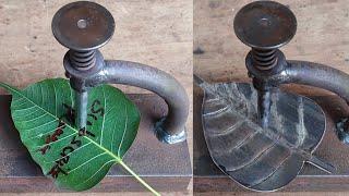 How To Make Leaf Ornaments From Sheet Metal / Metal Leaf Making ideas / Sheet Metal Project ideas