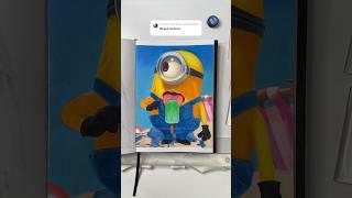 ASMR Drawing Minions from Despicable Me  #asmrart #disney #sketchbook