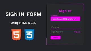 How to Create Responsive Login form using HTM & CSS  #signin #form