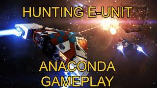 Elite Dangerous - Assasination of E-UNIT - Bounty Hunting PVE Anaconda Gameplay