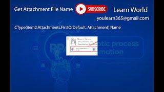 Get outlook attachment File name rpa uipath