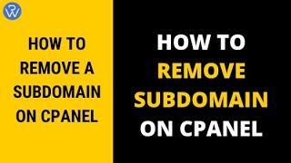 How to Remove Sub Domain