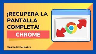 🟣No funciona la PANTALLA COMPLETA en google CHROME en pc