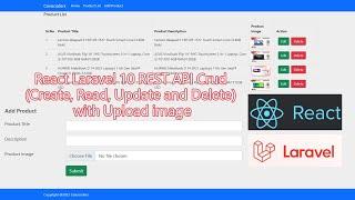 React Laravel 10 REST API Crud (Create, Read, Update and Delete) with Upload image